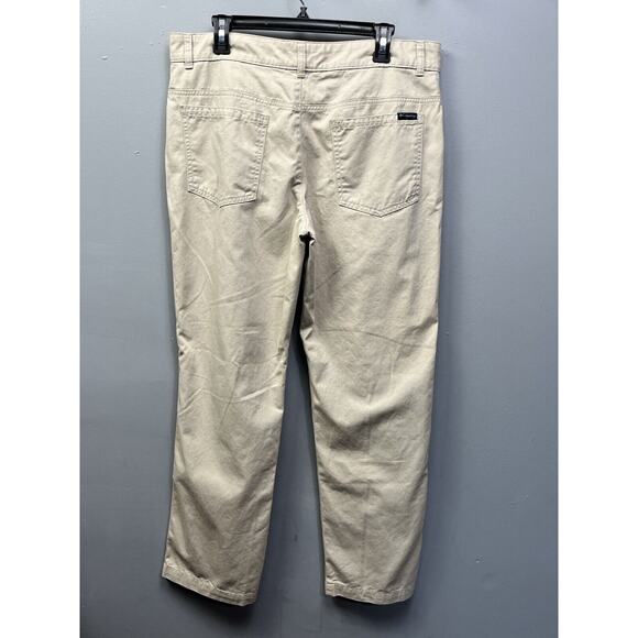 Columbia Pants Mens 36x32 Khaki Canvas Relaxed Fit Hike Camping Outdoors Casual - Picture 2 of 8